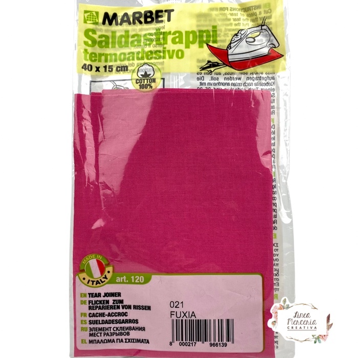 SALDASTRAPPI Termoadesivo MARBET 40x15cm cotone Rosa rammendo 120 017 :  : Casa e cucina